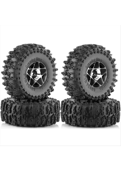 4pcs 63MM 1 0inch Beadlock Tekerlek Lastik 1/18 1/24 Rc Craıl Car TRX4M SCX24 FCX24 Yükseltme Parçaları Aksesuarları Siyah (Yurt Dışından) indirimleri