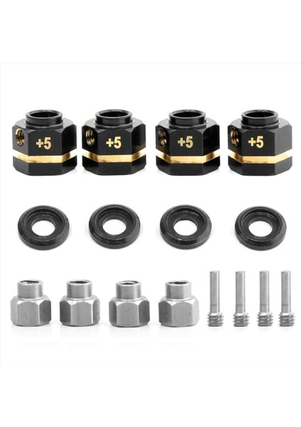 4pcs Pirinç Karşı Ağırlık 12MM Tekerlekli Hex Hubs Traxxas Trx4 Trx6 1/10 Rc Araç Parçaları Için Genişletilmiş Adaptör 5mm (Yurt Dışından)