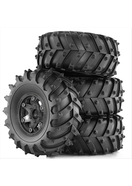 4pcs 128MM 1/10 Canavar Beadlock Tekerlek 1/10 Rc Paletli Araba Trx4 D90 D110 Eksenel SCX10 Siyah (Yurt Dışından)