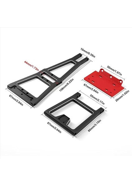 Servis/vinç Çift Stent Kurtarma Kamyonu/çekme Kamyonu Vinç Kolu Yıkıcı Kiti 1/10 Rc Cral SCX10 Trx4 Capra Lcg Şasi (Yurt Dışından) modelleri