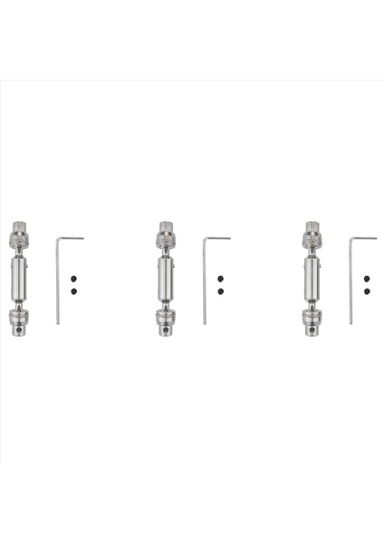 3x Wpl D12 C24 C34 B14 B24 B16 B36 Mn D90 MN99S Henglong Rc Araç Parçaları Gümüş (Yurt Dışından)