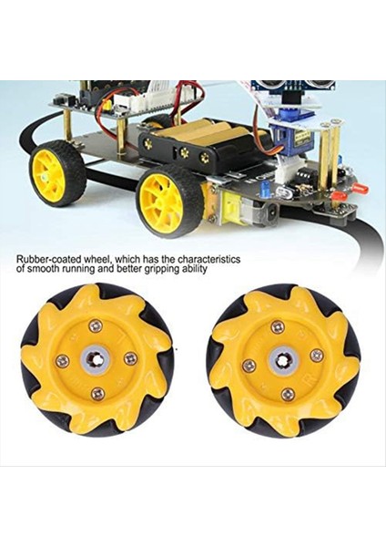 Mecanum Tekerleği 48MM Çok Yönlü Tekerlek Akıllı Robot Araba Aksesuarları Diy Oyuncak Bileşenleri (Yurt Dışından) fiyatları