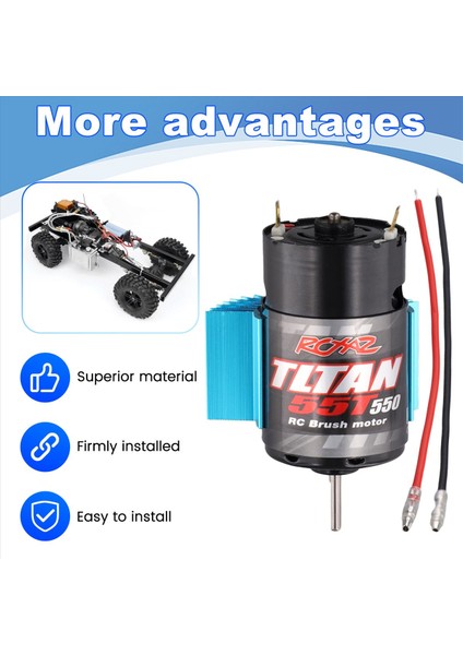 1 10 Için Isı Lavabolu 550 Fırçalanmış Motor Paletli Eksenel SCX10 AXI03007 Jl 90046 Slash Trx4 Trx6 55T (Yurt Dışından) fırsatları