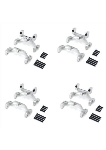 4x Mn D90 D91 D91 D96 MN99S 1/12 Metal Çekme Çubuk Taban Koltuğu ve Aks Yukarı Servo Braket Montaj Aksesuarları Gümüş (Yurt Dışından)