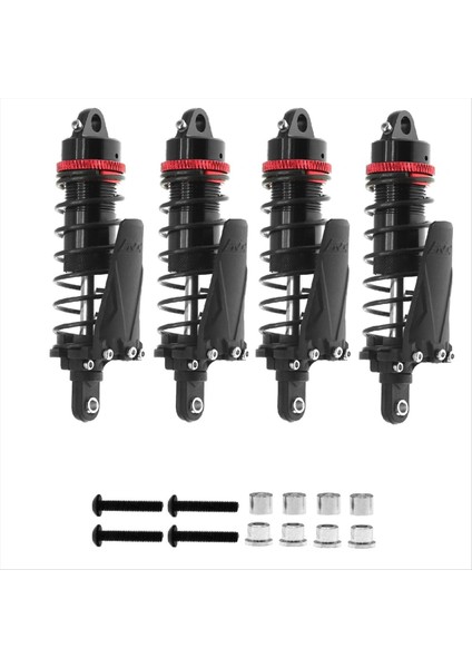 4pc Metal Rc Piggyback Şok Emici Delek 1/10 Rc Craıl Car Trx-4 Trx4 Eksenel SCX10II D90 CC01 Siyah (Yurt Dışından) fırsatları