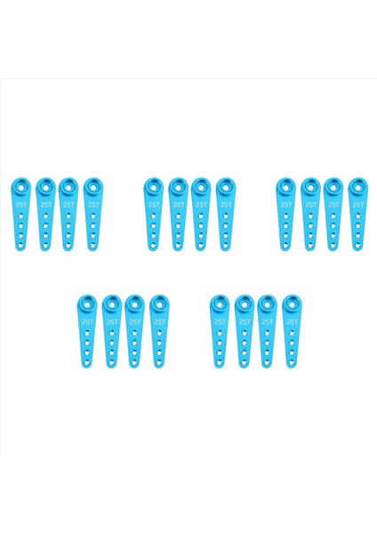 20PCS 37MM 25T Metal Uzatma Direksiyon Servo Kol Korsası Rc Araç Paletli Parçalar Mavi (Yurt Dışından)