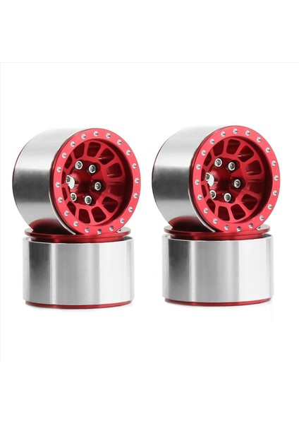 4pcs 1 0 Inç Metal Beadlock Tekerlek Hub Tekerlek Jant 1/18 1/24 Rc Craıl Car TRX4M Axıal SCX24 AX24 Parçalar Kırmızı (Yurt Dışından)