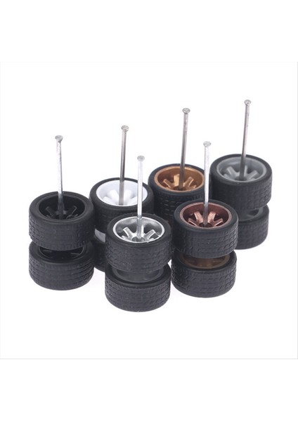 10 Set 1/64 Offroad Wheels/ Lastik Lastikler 18 3mm Tekerlek Için Çıkarılabilir Lastik 1 64 Rc Kamyon Modeli Off-Road Suv Renk (Yurt Dışından) fiyatları