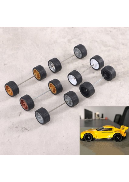 10 Set 1/64 Offroad Wheels/ Lastik Lastikler 18 3mm Tekerlek Için Çıkarılabilir Lastik 1 64 Rc Kamyon Modeli Off-Road Suv Renk (Yurt Dışından) indirimleri