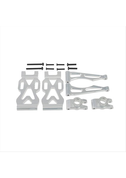 Metal Arka Yukarı ve Aşağı Sallanan Kollar (L/r) Scy Için Set Kiti 1/16 Jjrc Hızlı Uzaktan Kumanda Araba Yükseltme Aksesuarları Gümüş (Yurt Dışından)