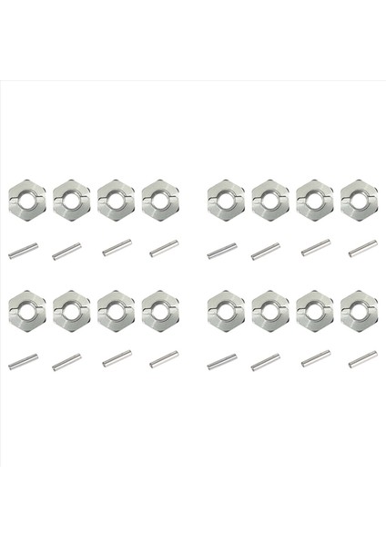 16PCS Metal 12MM Tekerlek Hex Hub Adaptörü Mjx Hyper Go H16 16207 16208 16209 16210 14301 14302 Rc Araba Yükseltme Parçaları (Yurt Dışından)
