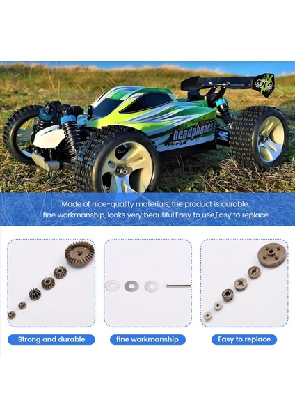 1/16 Rc Araç Yedek Parçaları Işlenmiş Metal Gürlü Dişliler ve Diff Pinyonlar ve Fark Dişliler HBX16890A (M16103) Için Geçerlidir (Yurt Dışından) indirimleri