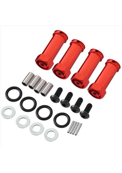 3x 12MM Alüminyum Tekerlek Hex Adaptörleri Uzun 29MM Uzatma Rc Araç Dönüşüm Parçaları 1/12 Wltoys 12428 12423 Kırmızı (Yurt Dışından) fırsatları