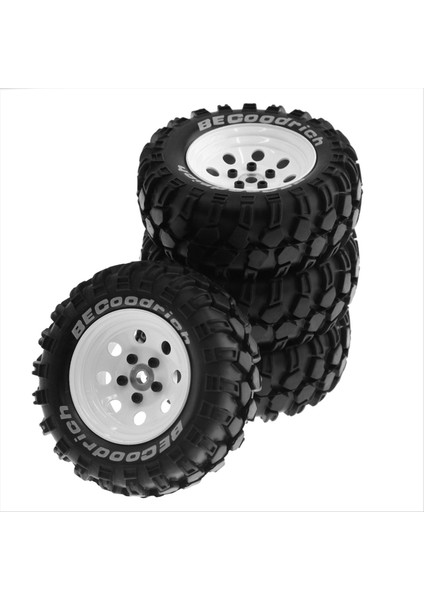 4pcs 93MM Metal 1 9 Inç Beadlock Tekerleği 1/10 Rc Paletli Araba Traxxas Için Set 8 Delik 12MM Adaptör Beyaz (Yurt Dışından)