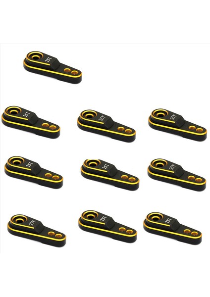 10X Sert Alüminyum Alaşım 25T M3 Direksiyon Bağlantısı Servo Kol Korsası 1/10 Rc Prıgler Traxxas Trx4 Metal Yükseltme Parçaları Altın (Yurt Dışından)