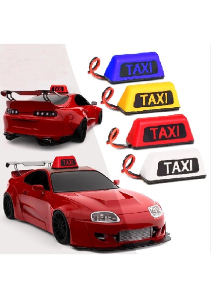 Taksi Araba Çatı Işığı Rc Araba Için Evrensel 1/10 Rv 1/8 Tırmanma Aracı Off-Road Aracı Dıy Retrofit Rc Araba R160 Mavi (Yurt Dışından) modelleri