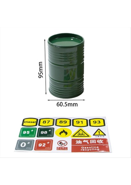 Metal Simülasyon Yağı Namlu Takım Namlu 1/10 1/8 Rc Craıl Araç Trx4 SCX10 Rc Araç Aksesuarları Sarı (Yurt Dışından)