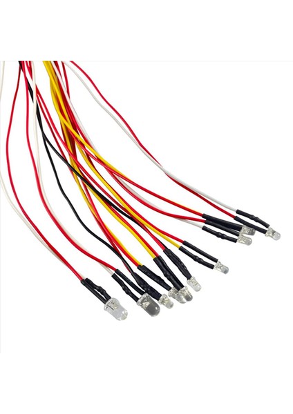 30 LED Işık 6 Kırmızı 12 Sarı 12 Beyaz Wpl D12 D12 D42 1/10 Rc Araba Yükseltme Parçaları Dekorasyon Aksesuarları (Yurt Dışından) fiyatları