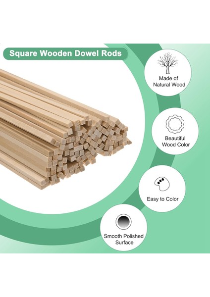 Ahşap Kare Dübel Çubukları 1/8 x 12 Inç Bitmemiş Ahşap Kare Çubuk Parke Kare Dübel Çubukları 200 Paket (Yurt Dışından) modelleri