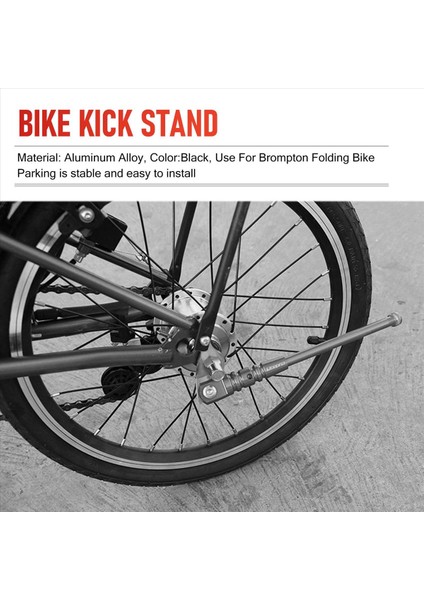 Brompton Aksesuarları Için Litepro Bisiklet Kick Stand Bisiklet Kickstand Mountain Bike Bisiklet Bisiklet Rafı (Siyah) (Yurt Dışından) fırsatları