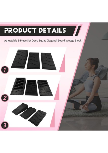 3pcs Yoga Tuğlaları Çömelme Blokları Eğimli Tahtalar Ayarlanabilir Kaymaz Ayak Sedye Egzersiz Için Yoga Fitness Spor Salonu (Yurt Dışından) indirimleri