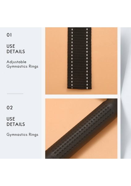 2pcs Jimnastik Yüzük Portatif Jimnastik Yüzük Spor Salonu Omuz Gücü Ev Fitness Eğitim Ekipmanı-1m (Yurt Dışından) fırsatları