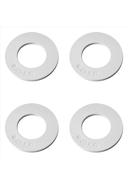 4x Fraksiyonel Ağırlıklar Fraksiyonel Ağırlıklar Mini Ağırlık Plakaları Kuvvet Antrenman Plakaları Doğru Disk Beyaz 0 25KG (Yurt Dışından)