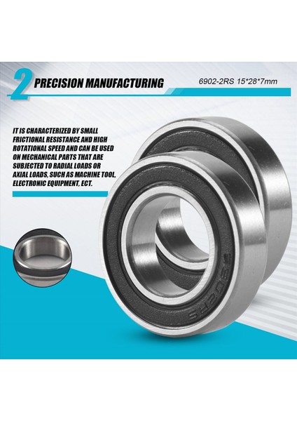 10PCS 6902-2RS Bisiklet Hub Yatağı 15X28X7 mm 6902 2rs Koyoz Rarıng&#39 Ler Koozer Için 6902RS XM490 Hub (Yurt Dışından) indirimleri