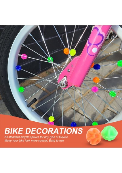108PCS Bisiklet Yuvarlak Dekoratif Renkli Boncuklar Konuşmacıları Süslemeler Plastik Cilp Konuşan Boncuklar (Yurt Dışından) indirimleri