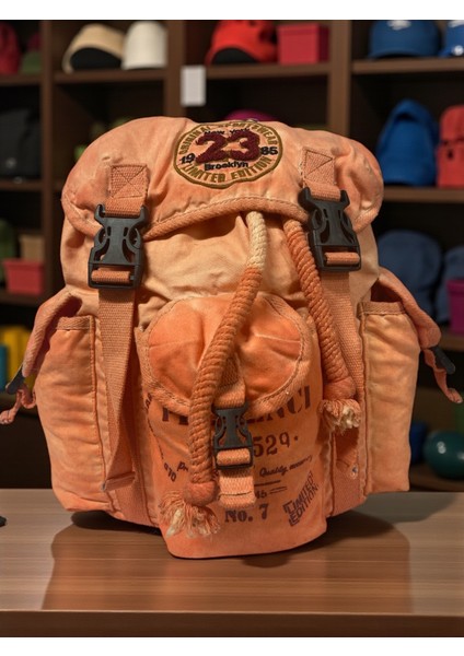 Tek Gözlü Vintage Disayn Unisex Sırt Günlük Okul Gezi Kamp Trekking Çantası Kc Ahtapot Bag 26 cm x 42 cm