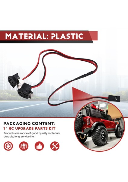 Ön LED Işıklar 1/10 Rc Prıger Axıal SCX10 90046 Trx4 Trx6 Redcat Gen8 2led Kırmızı Kırmızı (Yurt Dışından) indirimleri