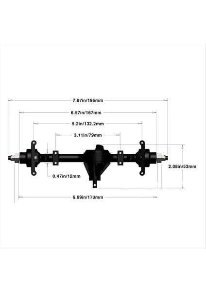 Metal 1/10 Rc Prwler Yotaıı Yota 2 Yönetim Için Tam Ön Aks D90 2 Generation Rc Aksesuarları Siyah (Yurt Dışından) fiyatları