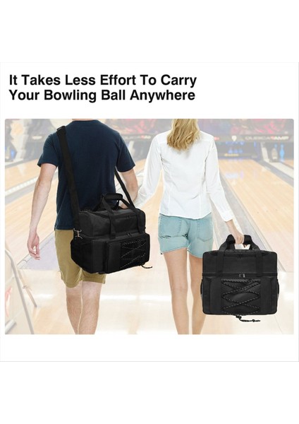 Bowling Ball Bagling Tote Bag Bowlingball Tutucu Yastıklı Bölmelerle 1 Tek Çift Bowling Için Ekstra Alan B (Yurt Dışından) fırsatları