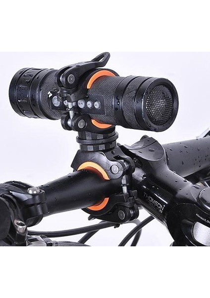 360 Derece Döndürme Bisiklet Bisikleti Işık Çift Tutucu LED Ön El Fildight Pompası Tolbar Montaj Tutucu Bisiklet Accessorie Siyah + Turuncu (Yurt Dışından) fiyatları