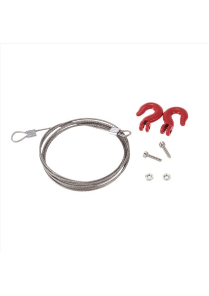 5x 1/10 Rc Araba Paletli Çelik Çekme Halat SCX10 Wraith Axial D90 Oyuncak Parçaları Için Kancalar ile (Yurt Dışından) fiyatları