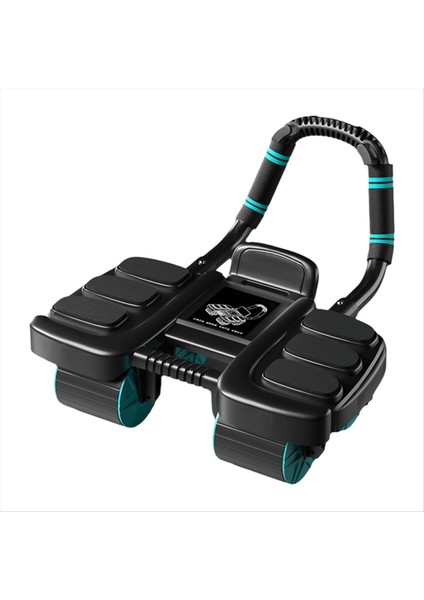 Dirsek Desteği ile Ab Roller Ribaund Ab Roller Dört Tekerlek Ab Roller Çekirdek Egzersizi Ev Salonu Karın Kas Makinesi B (Yurt Dışından)