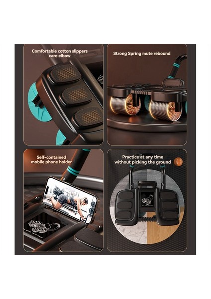 Dirsek Desteği ile Ab Roller Ribaund Ab Roller Dört Tekerlek Ab Roller Çekirdek Egzersizi Ev Salonu Karın Kas Makinesi B (Yurt Dışından) fiyatları