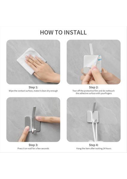 4pcs Ağır Hizmet Tipi Yapıştırıcı Kancalar Kendi Yapışkan Kancalar Ev Okulları ve Ofisler Için Maksimum 50 Lb Yük Gümüş (Yurt Dışından) fırsatları