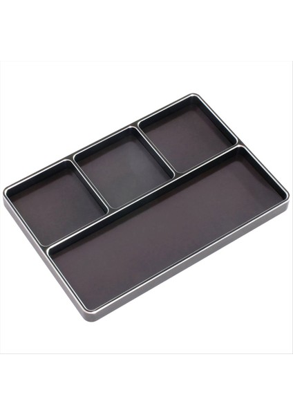 1/10 1/8 Rc Model Araç Metal Cnc Dört Izgara Basit Vidalı Disk Depolama Kutusu Metal Nut Vida Tepsisi Siyah (Yurt Dışından)