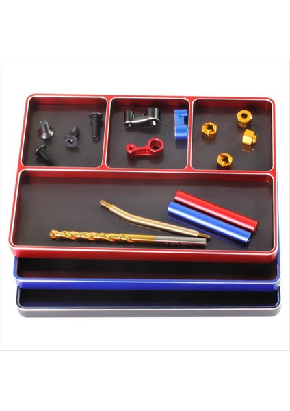 1/10 1/8 Rc Model Araç Metal Cnc Dört Izgara Basit Vidalı Disk Depolama Kutusu Metal Nut Vida Tepsisi Siyah (Yurt Dışından) fırsatları