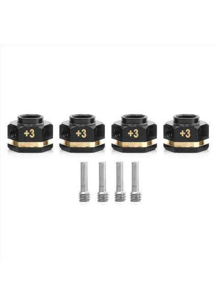 4pcs Pirinç Karşı Ağırlık 12MM Tekerlekli Hex Hubs Traxxas Trx4 Trx6 1/10 Rc Araç Parçaları Için Genişletilmiş Adaptör 3mm (Yurt Dışından)