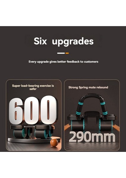 Dirsek Desteği ile Ab Roller Ribaund Ab Roller Dört Tekerlek Ab Roller Çekirdek Egzersizi Ev Salonu Karın Kas Makinesi B (Yurt Dışından) modelleri