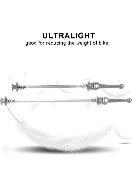 Bisiklet Şişleri 1 Çift Ultralight Titanium Hızlı Bırakma Bisiklet Merkezi Mtb Yol Bisikleti Gümüş (Yurt Dışından) modelleri