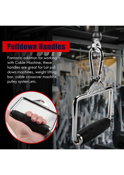 Pulldown Kablo Makinesi Kulpları Ağır Dereceli Triceps Pazılar Kablolu Kablo Tutamını Kasnak Egzersizleri Ev Salonu (Yurt Dışından) indirimleri