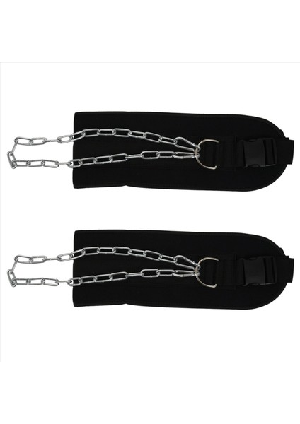 Zincir Spor Salonu Kemeri ile 2x Daldırma Kemeri Halter Için Halter Eğitim Salonu Aksesuarları Için Tokalı Kemeri Çektirin (Yurt Dışından)