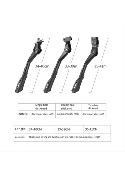 Bisiklet Kickstand Alüminyum Alaşım Bisiklet Park Rafı Desteği Mtb/kar/katlanır Bisiklet Için Ayarlanabilir (Yurt Dışından) modelleri