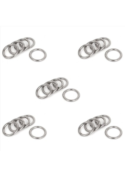 40MM x 5mm Paslanmaz Çelik Dokuma Çemberleme Kaynaklı O Halkalar 25 Pcs (Yurt Dışından)