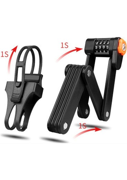 Bisiklet Kilidi Anti-Hırsızlık Kilit Kilit 4 Haneli Kombinasyon Kilidi Bisiklet Dağ Bisikleti Katlanır Kilit Kilid (Yurt Dışından) fırsatları