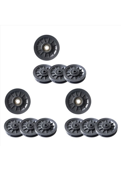 12 Pcs Evrensel 105MM Çapı Aşınma Yatak Yatak Kasnak Tekerlek Kablosu Spor Salonu Fitness Ekipmanı Parça (Yurt Dışından)