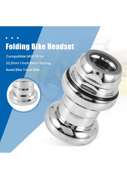 22 2mm Bisiklet Kulaklığı 1 Inç Sabit Dişli Yarış Bisiklet Kulaklığı Yatağı Sabit Dişli Yol Bisiklet Alüminyum Alaşım Kulaklık Gümüş (Yurt Dışından) indirimleri